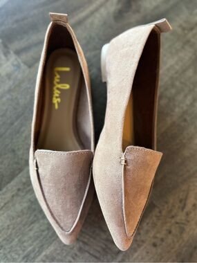 Lulu's Taupe Suede Pointed-Toe Loafers
